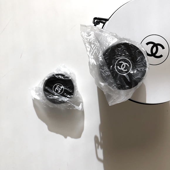 2 x Chanel CC Beauty Glass Bottle Jar Container for Makeup Travel designer NEW - Picture 1 of 8